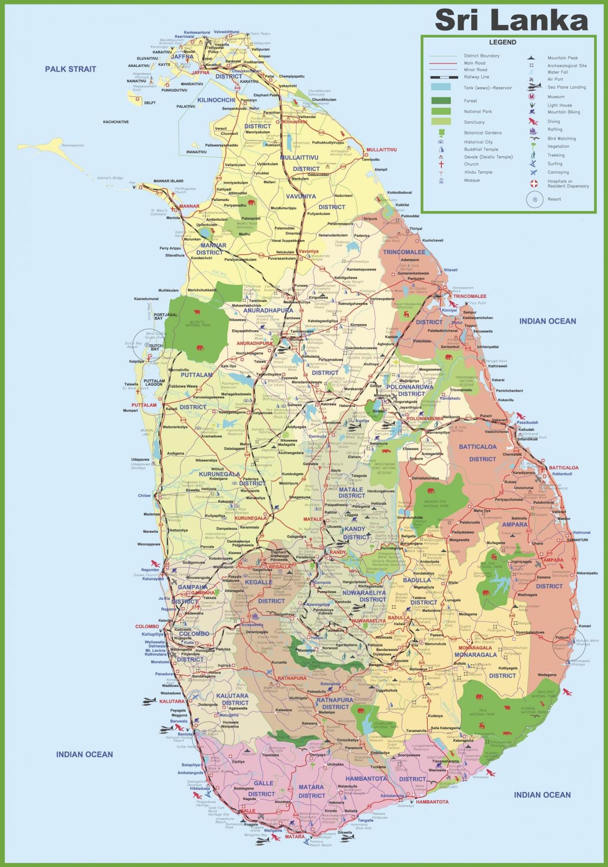 mapa de la aldea de Sri Lanka