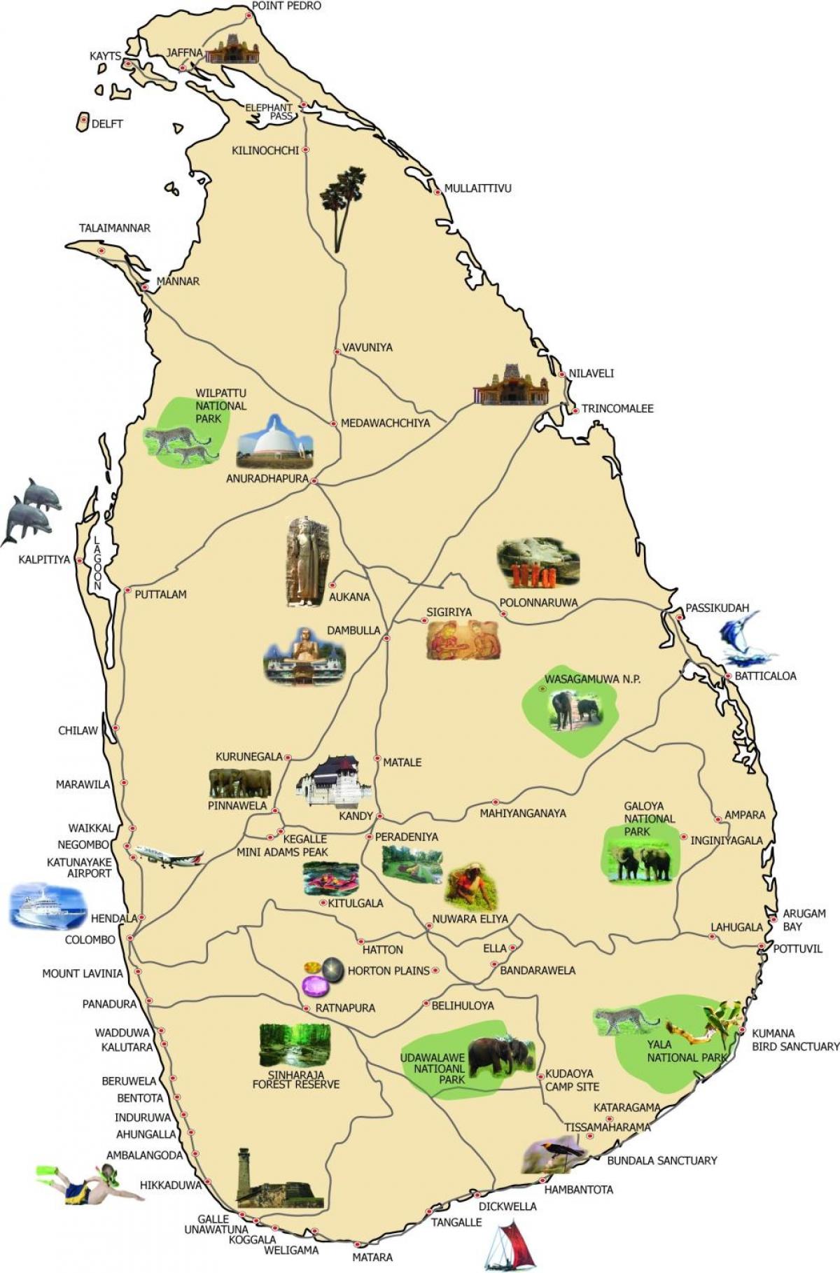 mapa de bentota, Sri Lanka