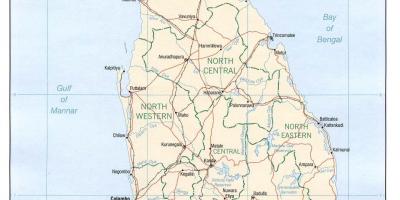 Sri Lanka gps mapa en línea de