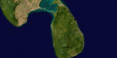 Online mapa satélite de Sri Lanka