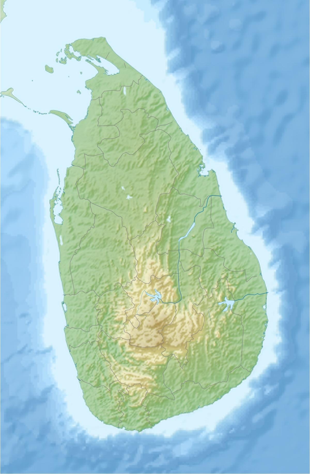 mapa de la tierra mapa de Sri Lanka