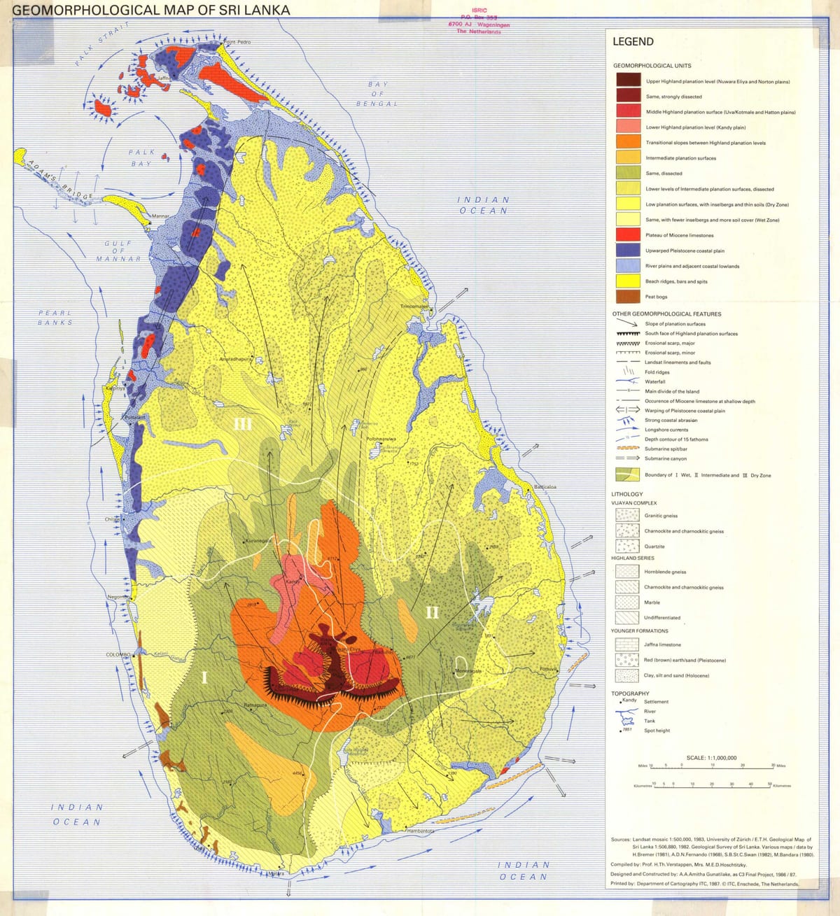 mapa de suelos mapa de Sri Lanka