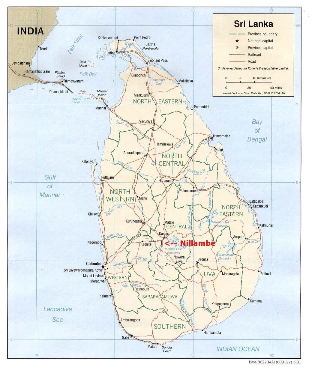 mapa de Sri Lanka casa