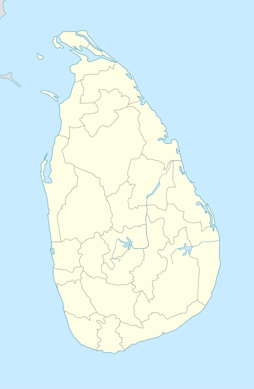 mapa de Sri Lanka divisional de la secretaría de