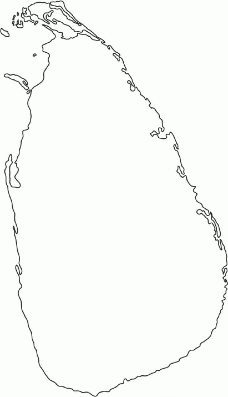 mapa de Sri Lanka sin conexión