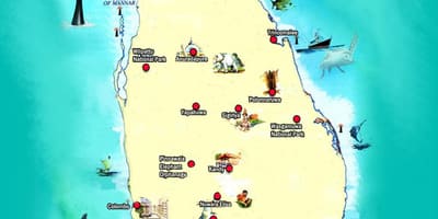Mapa de jaffna, Sri Lanka