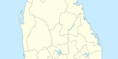 Mapa de Sri Lanka divisional de la secretaría de