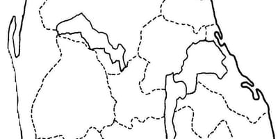 Mapa de Sri Lanka mapa de dibujo de línea