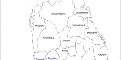 Sri Lanka el dibujo del mapa