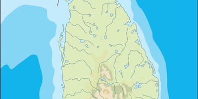 Sri Lanka mapa del vector
