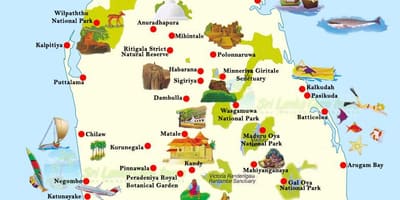 Mapa de unawatuna Sri Lanka